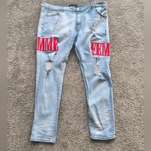 Homme + Femme Letterman Denim Blue w/Red Size 44" - 34"